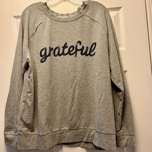 Grayson Threads Gray 'Grateful' Women's Lightweight Sweatshirt